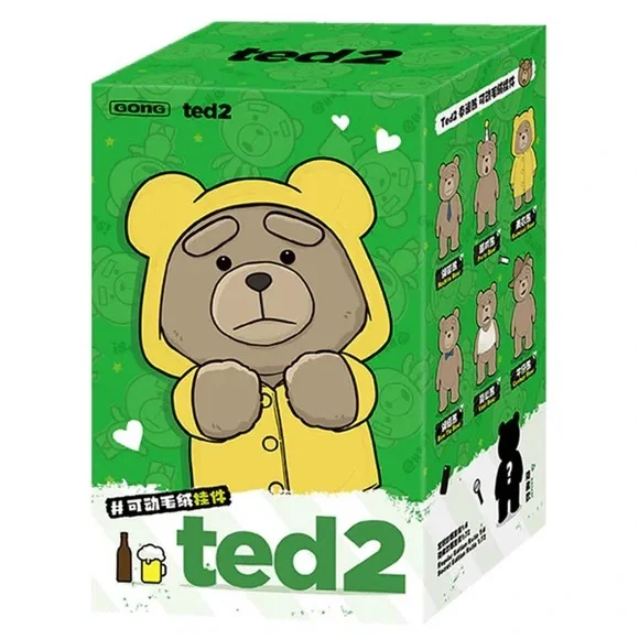 Pop Mart Ted 2 Plush Keychain Pendant Party Bear - Picture 5 of 8